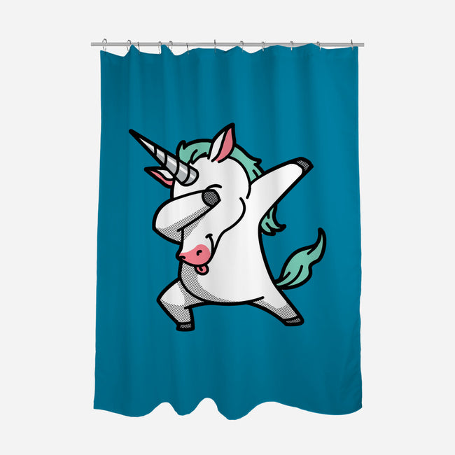 The Dabbing Unicorn-none polyester shower curtain-tobefonseca