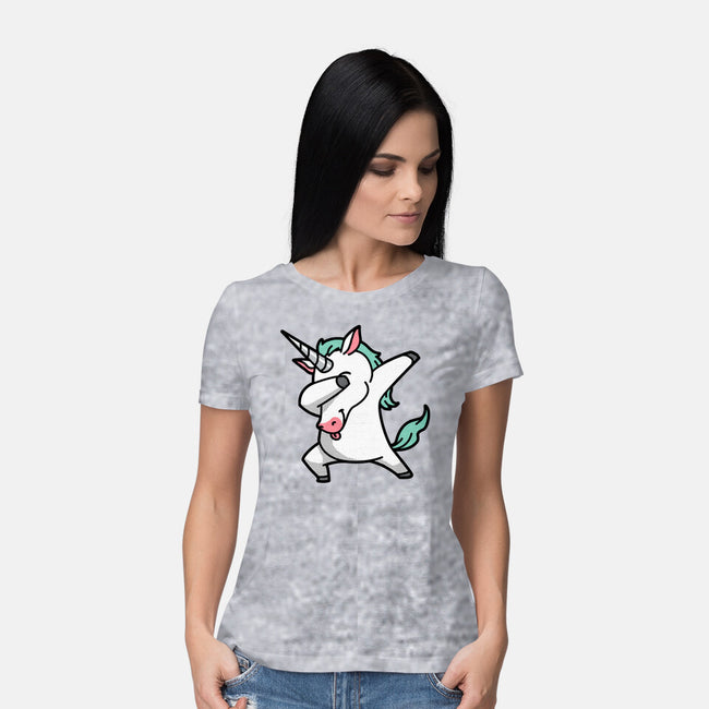 The Dabbing Unicorn-womens basic tee-tobefonseca