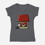 Screamnuts-womens v-neck tee-Claudia