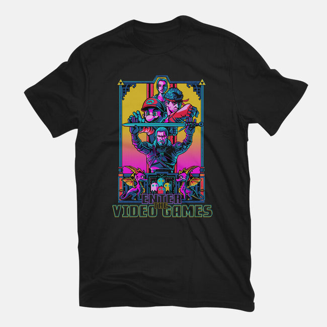 Enter The Video Games-womens basic tee-daobiwan