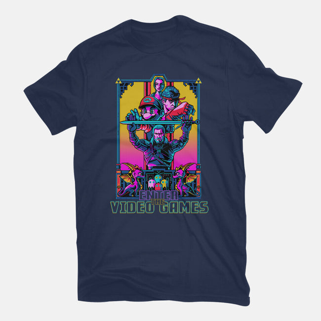 Enter The Video Games-womens basic tee-daobiwan