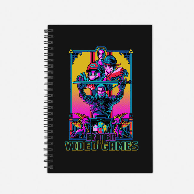 Enter The Video Games-none dot grid notebook-daobiwan