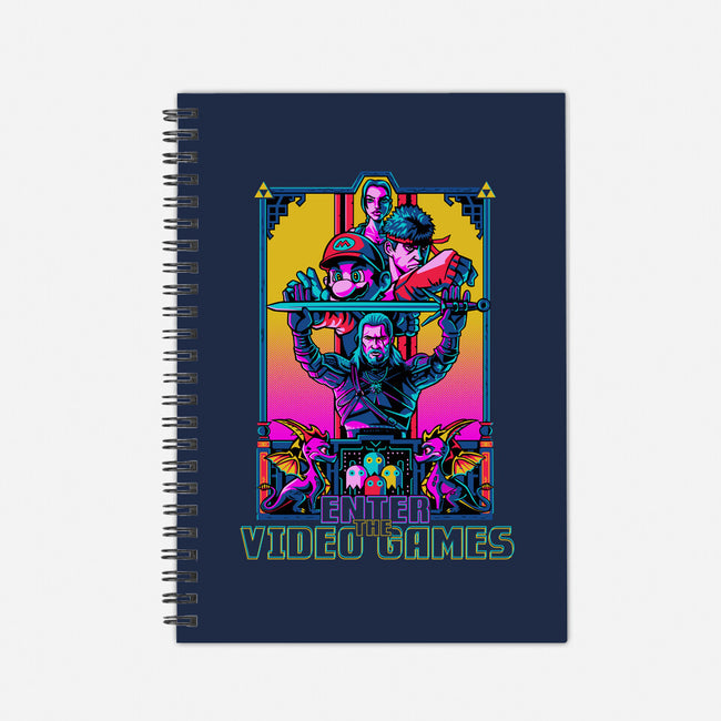 Enter The Video Games-none dot grid notebook-daobiwan