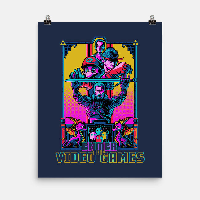 Enter The Video Games-none matte poster-daobiwan