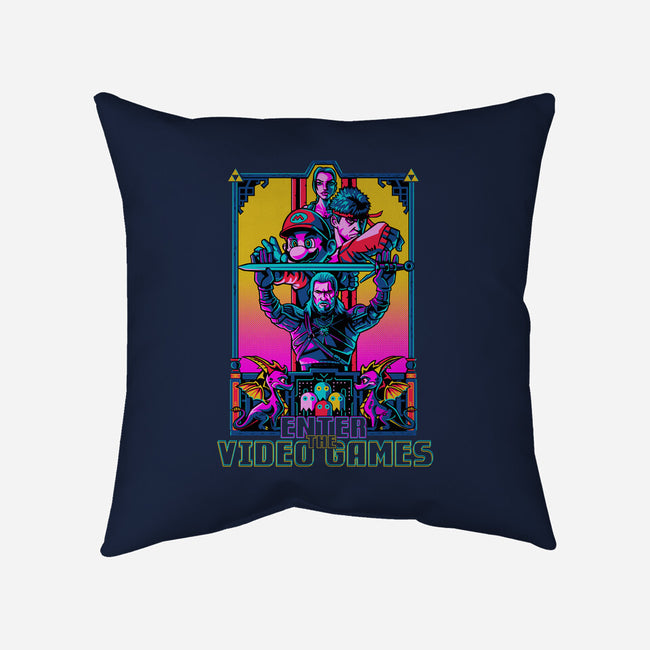 Enter The Video Games-none removable cover w insert throw pillow-daobiwan