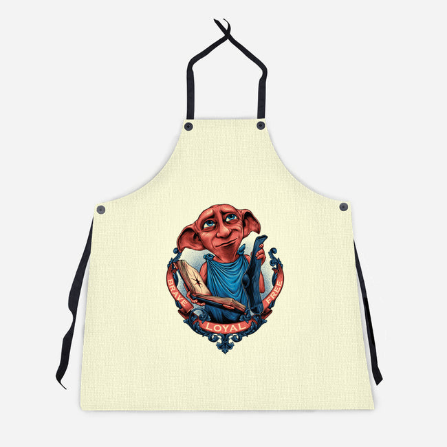 The Free Elf-unisex kitchen apron-glitchygorilla