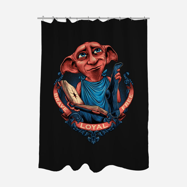 The Free Elf-none polyester shower curtain-glitchygorilla