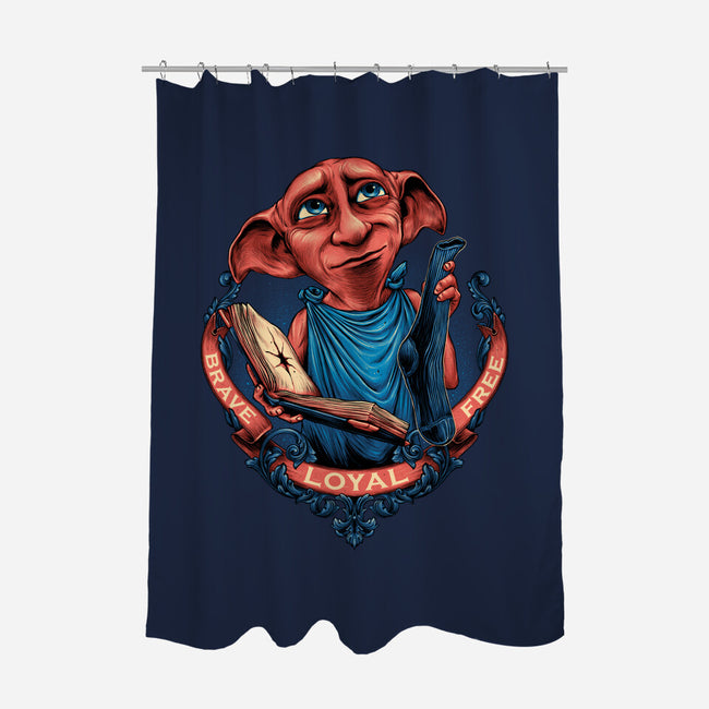 The Free Elf-none polyester shower curtain-glitchygorilla