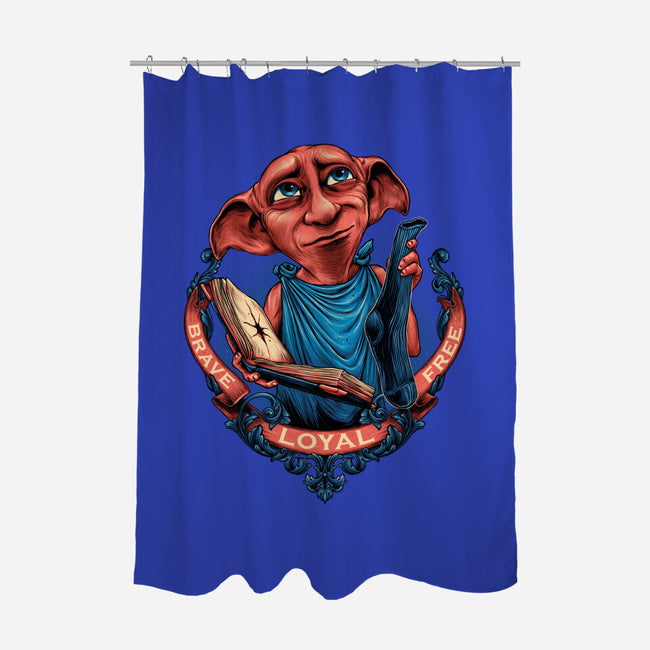 The Free Elf-none polyester shower curtain-glitchygorilla