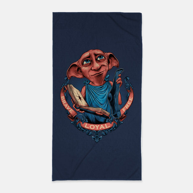 The Free Elf-none beach towel-glitchygorilla