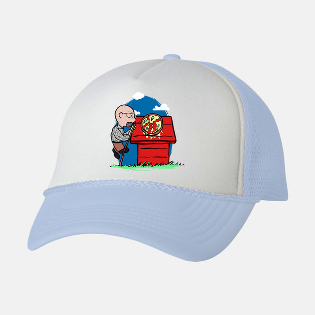 Rooftop Pizza-unisex trucker hat-fanfabio