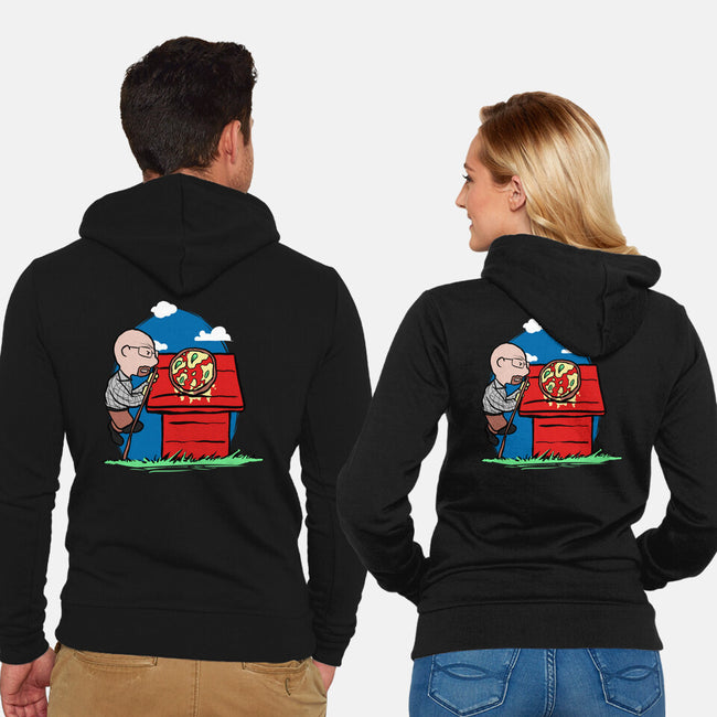 Rooftop Pizza-unisex zip-up sweatshirt-fanfabio