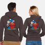 Rooftop Pizza-unisex zip-up sweatshirt-fanfabio