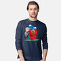 Rooftop Pizza-mens long sleeved tee-fanfabio