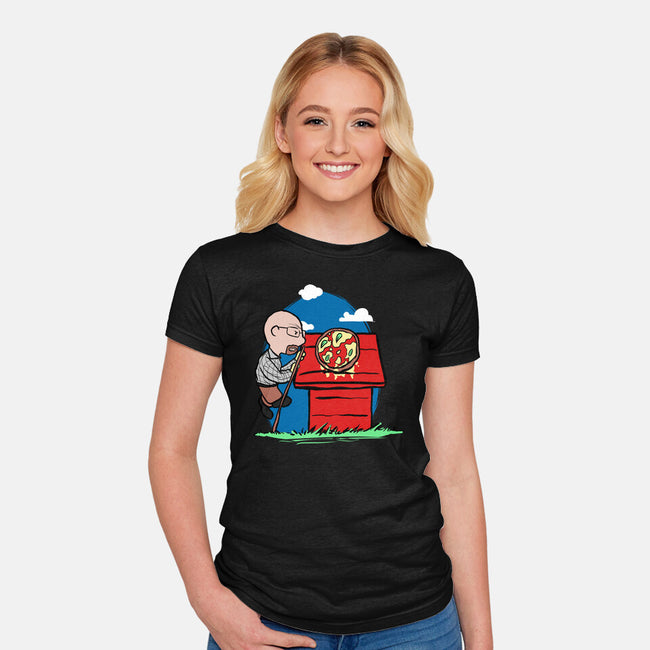 Rooftop Pizza-womens fitted tee-fanfabio