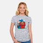 Rooftop Pizza-womens fitted tee-fanfabio