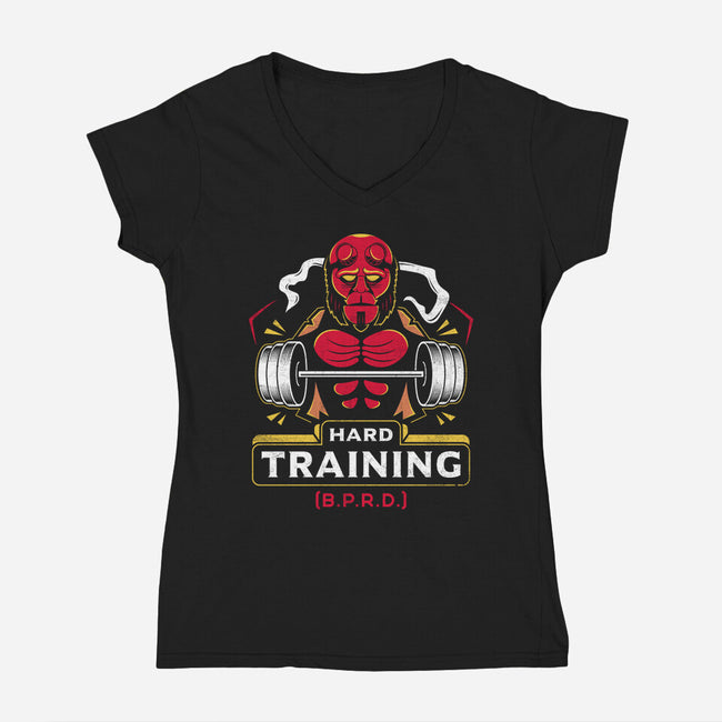 B.P.R.D. Fitness-womens v-neck tee-Logozaste