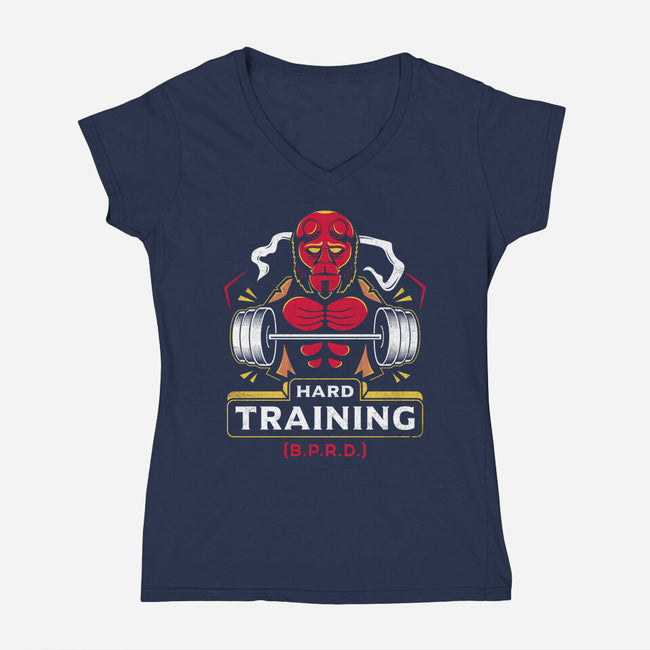 B.P.R.D. Fitness-womens v-neck tee-Logozaste