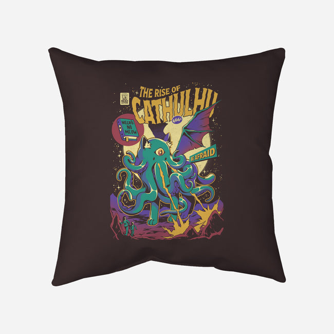 Rise of Cathulhu-none removable cover w insert throw pillow-ilustrata