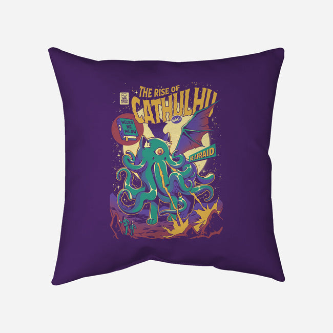 Rise of Cathulhu-none removable cover w insert throw pillow-ilustrata