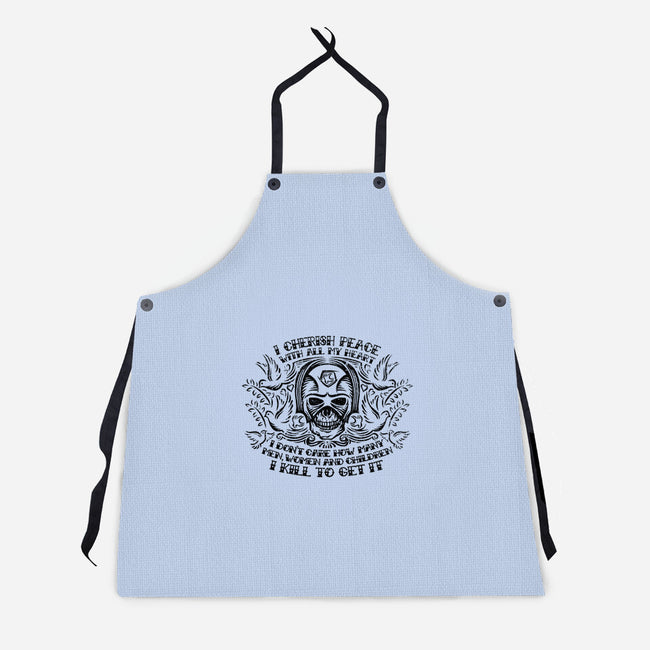 I Cherish Peace-unisex kitchen apron-kg07
