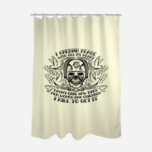 I Cherish Peace-none polyester shower curtain-kg07