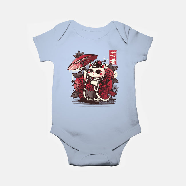 Meow Geisha-baby basic onesie-NemiMakeit