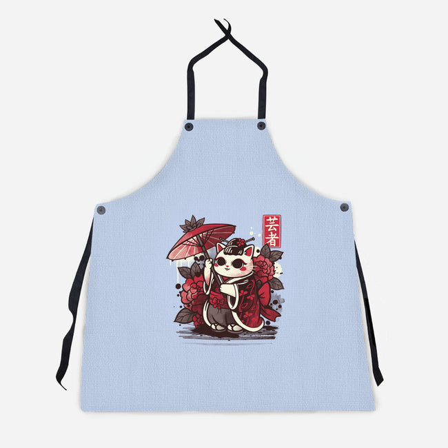 Meow Geisha-unisex kitchen apron-NemiMakeit