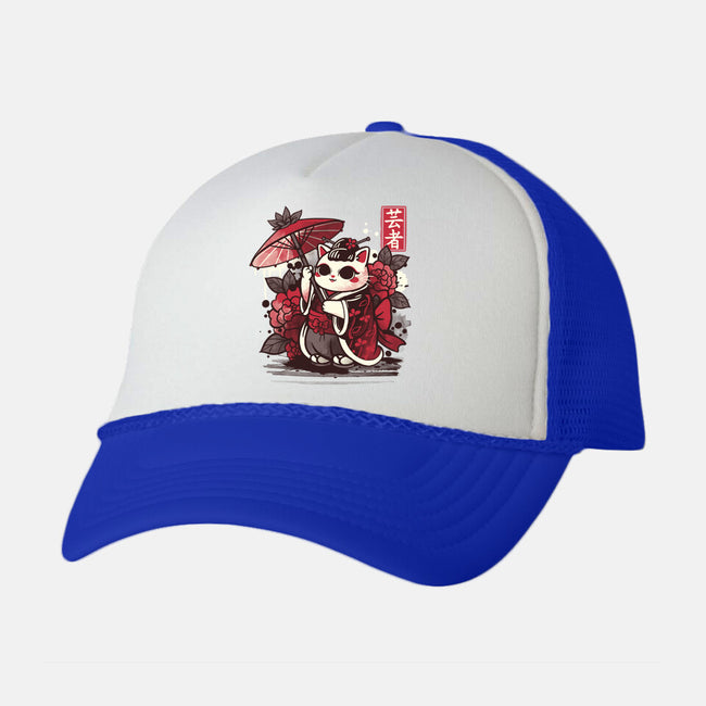 Meow Geisha-unisex trucker hat-NemiMakeit