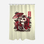 Meow Geisha-none polyester shower curtain-NemiMakeit