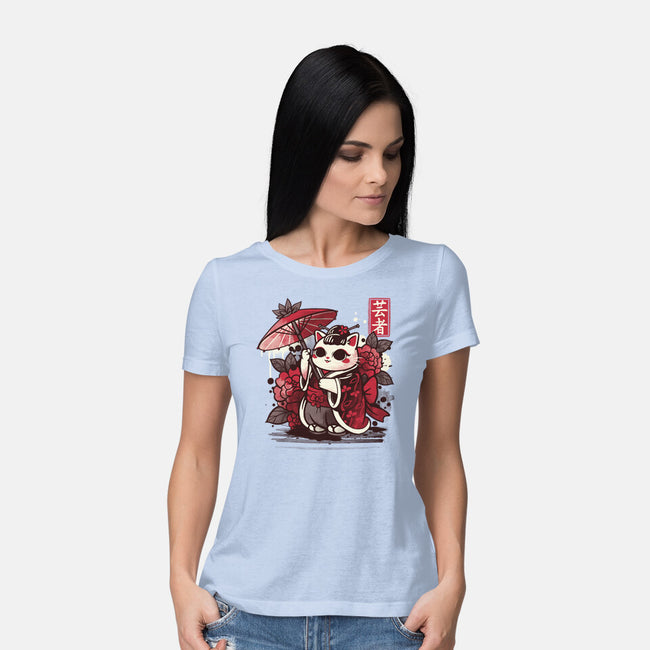 Meow Geisha-womens basic tee-NemiMakeit