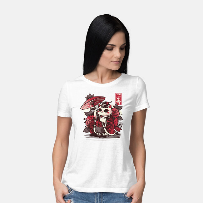Meow Geisha-womens basic tee-NemiMakeit