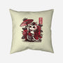 Meow Geisha-none removable cover w insert throw pillow-NemiMakeit