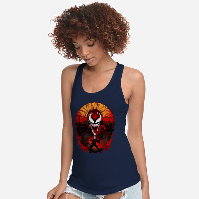 Attack Of The Carnage-womens racerback tank-hypertwenty