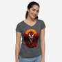 Attack Of The Carnage-womens v-neck tee-hypertwenty