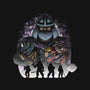 Ninjas Villains-womens v-neck tee-trheewood