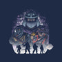 Ninjas Villains-womens v-neck tee-trheewood