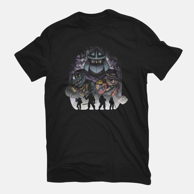 Ninjas Villains-mens basic tee-trheewood