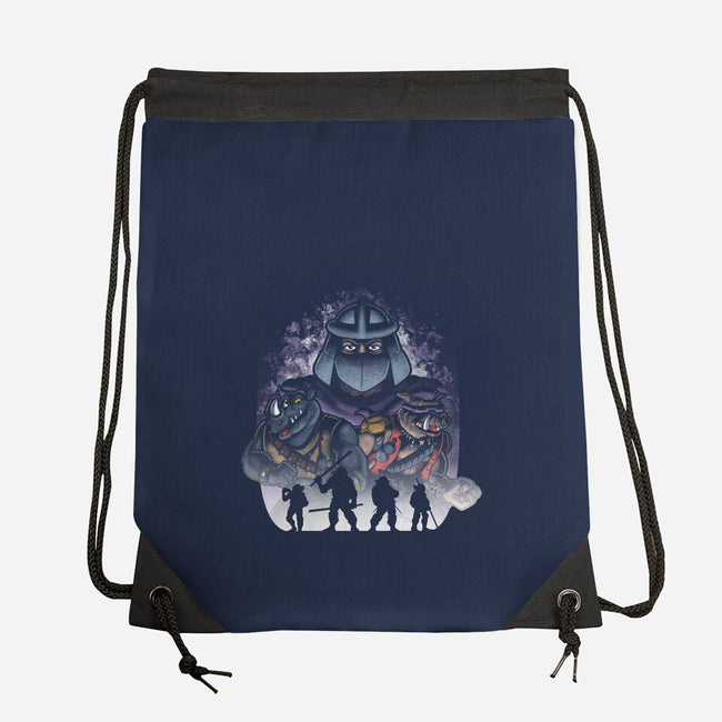 Ninjas Villains-none drawstring bag-trheewood