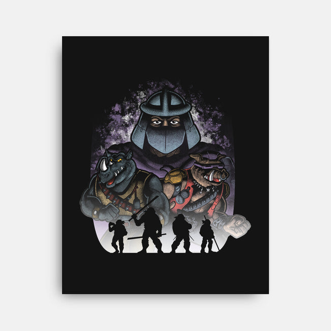 Ninjas Villains-none stretched canvas-trheewood