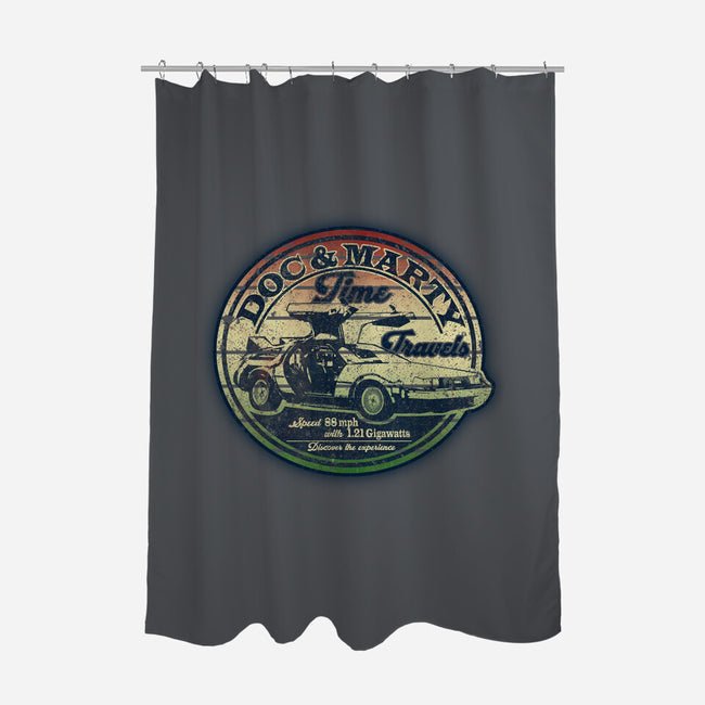 Time Travels-none polyester shower curtain-NMdesign