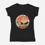 Catana Ramen-womens v-neck tee-vp021