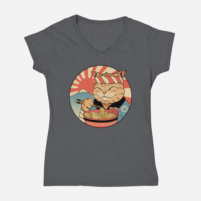 Catana Ramen-womens v-neck tee-vp021