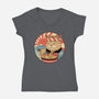 Catana Ramen-womens v-neck tee-vp021