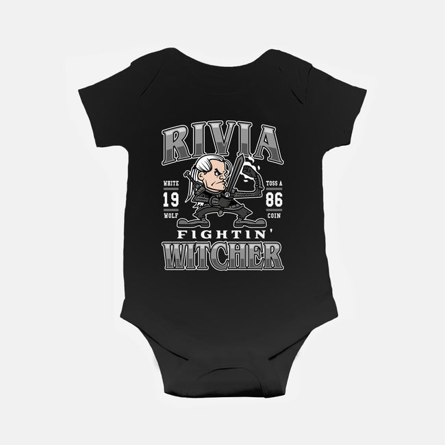 Fighting Witcher-baby basic onesie-Olipop