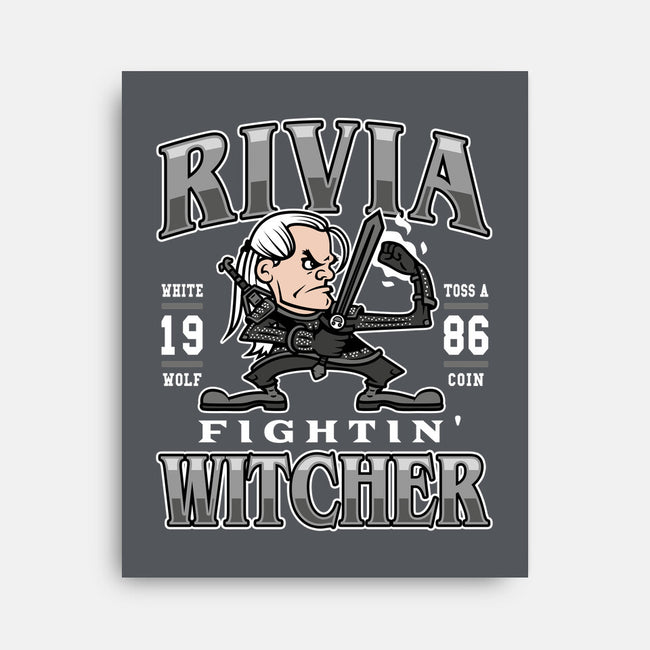 Fighting Witcher-none stretched canvas-Olipop