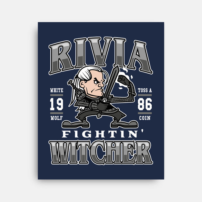 Fighting Witcher-none stretched canvas-Olipop