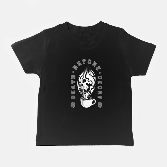 Death Before Decaf-baby basic tee-DCLawrence
