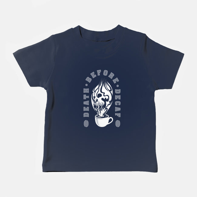 Death Before Decaf-baby basic tee-DCLawrence