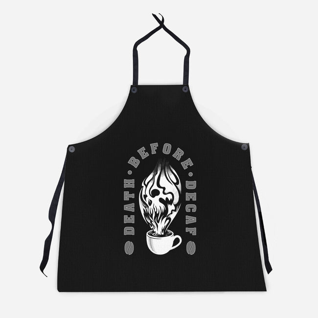 Death Before Decaf-unisex kitchen apron-DCLawrence